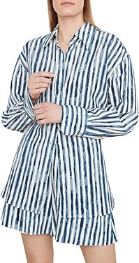 Vince Painterly Stripe Oversized Shirt