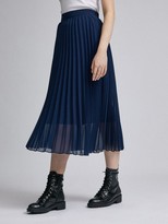 Thumbnail for your product : Dorothy Perkins Chiffon Pleated Midi Skirt- Navy