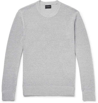 Club Monaco Slim-Fit Textured Linen and Cotton-Blend Sweater - Men - Gray