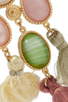 Thumbnail for your product : Ben-Amun Gold-Plated, Faux Pearl, Stone And Tassel Earrings