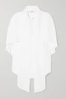 Givenchy - Pussy-bow Cape-effect Silk-georgette Blouse - White