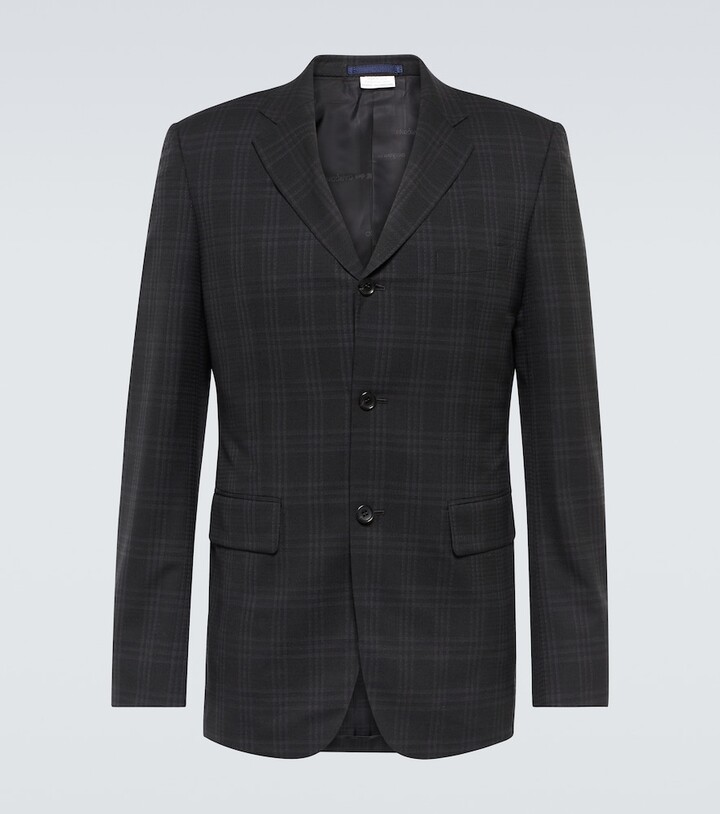 Comme des Garçons Homme Deux Checked wool blazer