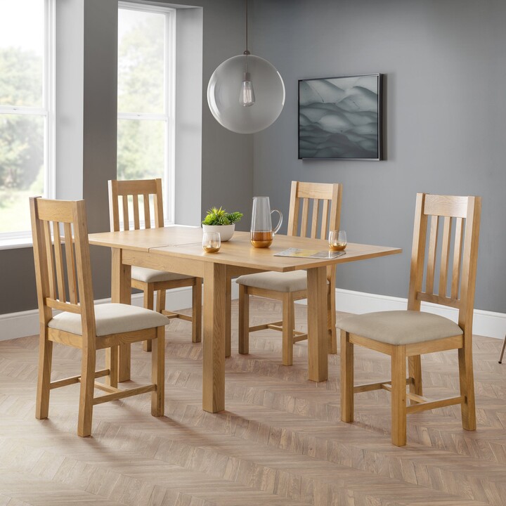 Dunelm Astoria Square Flip Top Dining Table with 4 Hereford Chairs