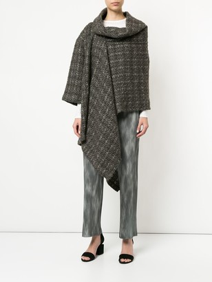 Issey Miyake Pre-Owned Plaid Knitted Coat