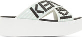 Thumbnail for your product : Kenzo White Platform Shower Shoe Sandals