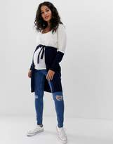 Thumbnail for your product : Mama Licious Mamalicious maternity lightweight color block cardigan