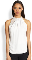 Thumbnail for your product : Halston Sleeveless Gathered Top