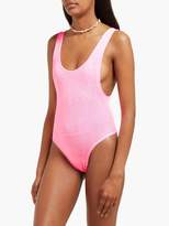 Thumbnail for your product : Reina Olga Ruby Scrunch Crinkle Low-back Swimsuit - Womens - Pink