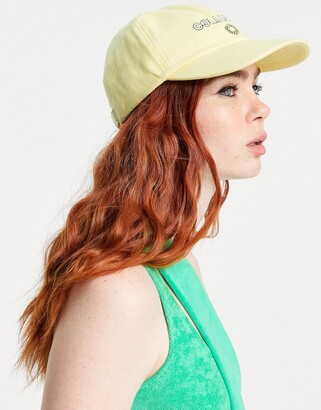 Collusion branded baseball cap in yellow