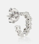 Thumbnail for your product : Suzanne Kalan Fireworks 18kt white gold hoop earrings with diamonds