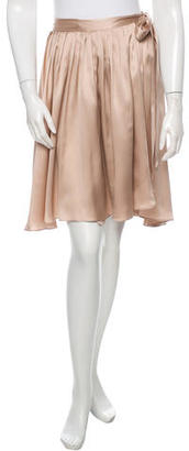 Chloé Pleated Silk Skirt