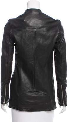 Reiss Long Sleeve Leather Jacket