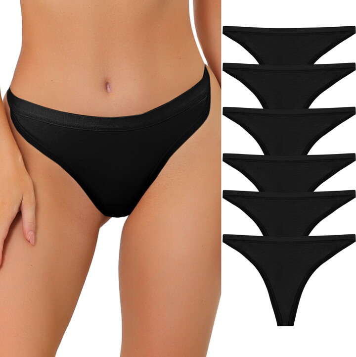 Unique Bargains Women’s High Rise Airflow Thongs M 6 Black