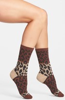 Thumbnail for your product : Hot Sox 'Gradient Cheetah' Crew Socks (3 for $15)