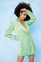 Thumbnail for your product : Nasty Gal Womens Shimmer Double Breasted Oversized Blazer Dress