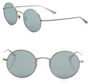 Oliver Peoples The Row For After Midnight 49MM Mirrored Round Sunglasses