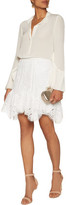 Thumbnail for your product : Alexis Milouv Ruffled Crocheted Lace Mini Skirt
