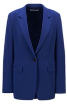 Thumbnail for your product : Boss Relaxed-fit jacket in crease-resistant crepe with stretch