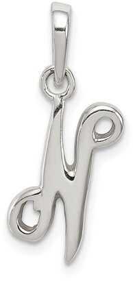 Sterling Silver Brocaded Initial M Charm 
