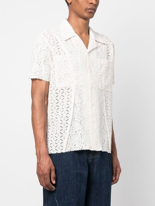 ANDERSSON BELL Short-Sleeve Lace Shirt