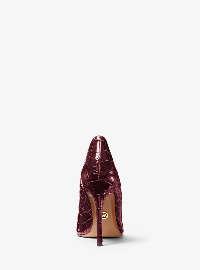 Keke crocodile embossed leather pump Clearance