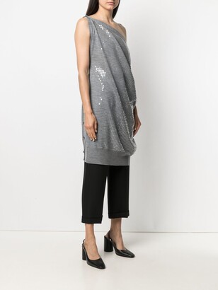 Junya Watanabe One-Shoulder Sequin Knit Dress