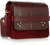 Thumbnail for your product : Jerome Dreyfuss Nicolas watersnake, suede and leather shoulder bag