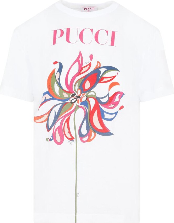 Emilio Pucci, Tops, Emilio Pucci Top Shirt Silk Blouse Peacock Print