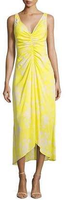 A.L.C. Katherina Sleeveless Maxi Dress, Yellow Pattern