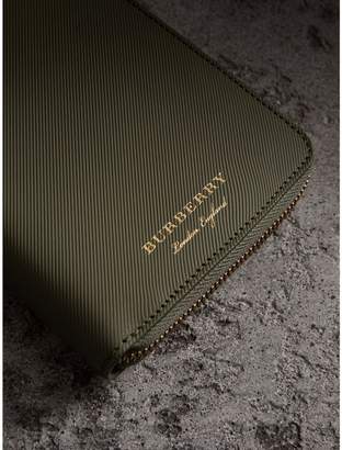 Burberry Trench Leather Ziparound Wallet