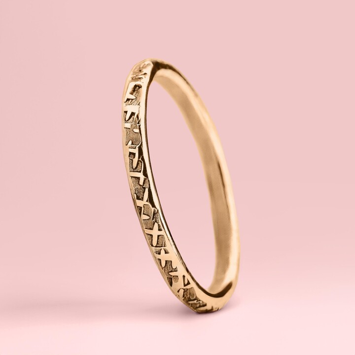 Raw Silk Stacking Rings | 14K Gold Fill Thick Heavy Weight Comfort Fit Jewelry For Women & Girls USA