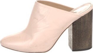 Brother Vellies Leather Mules Pink Round-Toes Unfortunately, due to restrictions, this item may not be eligible for shipping in all areas. | Brother Vellies Leather Mules in Pink, Women's 8