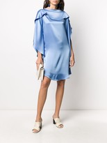 Thumbnail for your product : Gianluca Capannolo Silk Ruffle Sleeve Dress