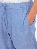 Thumbnail for your product : Frescobol Carioca - Drawstring Waist Linen Blend Trousers - Mens - Blue