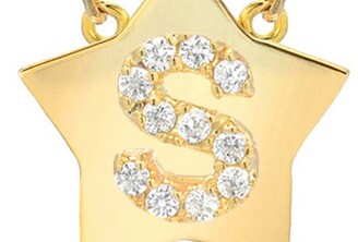 Mini Mini Jewels Star-Framed Diamond Initial Pendant Necklace