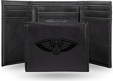 Rico Laser-Engraved Black Tri-fold Wallet - Pelicans