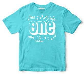 Sprinkles And Jam "One" Confetti Style Boys 1st Birthday Boy Shirt Slim Fit Birthday Tshirt