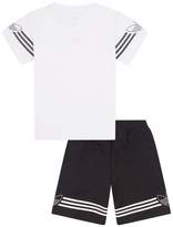 Thumbnail for your product : adidas 3-Stripe T-Shirt and Shorts Set