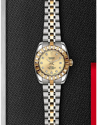 Tudor M22013-0007 Classic Date diamond, 18ct yellow-gold and stainless-steel automatic watch