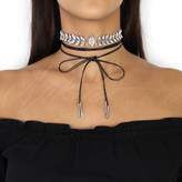 Thumbnail for your product : Nikita By Niki ® Rhinestone Statement Tie Choker With Thin Leather Cord