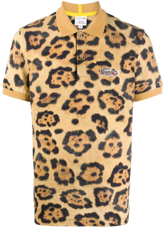 Lacoste Leopard Print Polo Shirt - ShopStyle