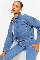 Thumbnail for your product : boohoo Crop Pocket Denim Jacket