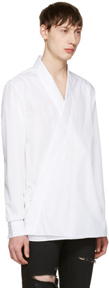 Balmain White Kimono Shirt