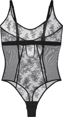 Journelle Romy Scoop-Neck Lace Bodysuit