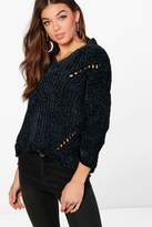 Thumbnail for your product : boohoo V Neck Chenille Jumper