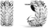 Thumbnail for your product : David Yurman Cable Classics Extra-Small Earrings with Diamonds