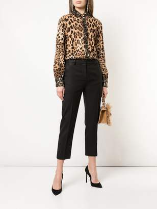Dolce & Gabbana embellished leopard-print shirt