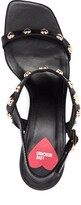 Thumbnail for your product : Love Moschino Heart-Studded Block-Heel Sandals