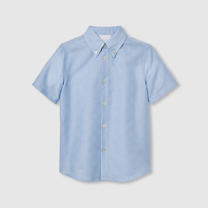 Gucci Children's GG cotton jacquard shirt