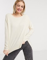 Thumbnail for your product : Noisy May Chen long sleeve boatneck jumper in cream